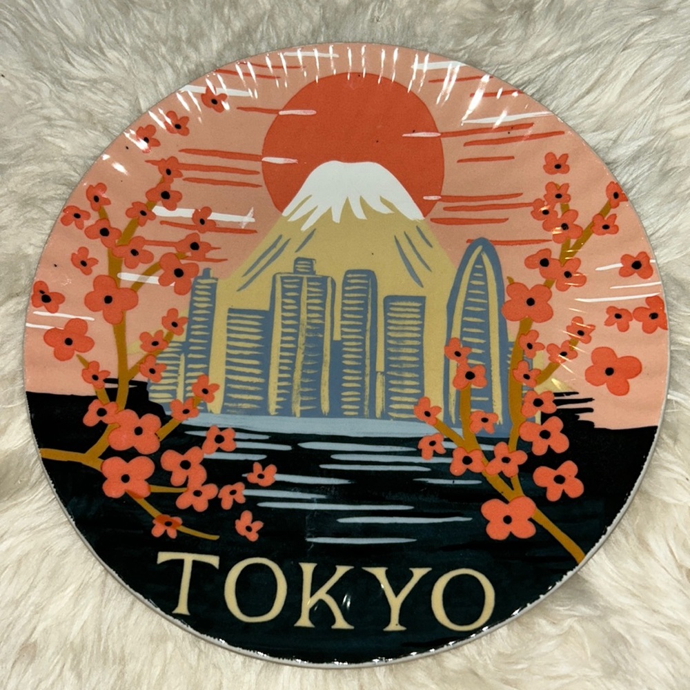 Anthropologie x Rifle paper co. Tokyo plate